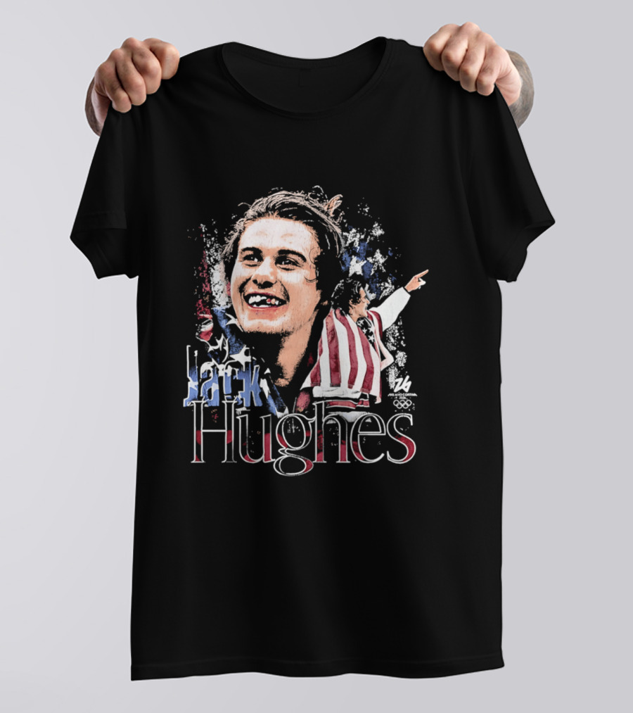 Jack Hughes USA Flag Stars And Stripes Celebration 2026 Winter Olympics T-Shirt