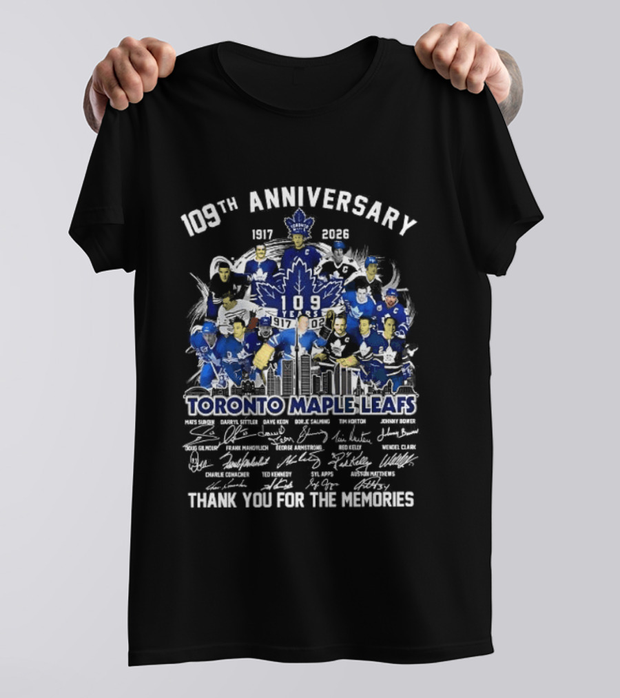 Toronto Maple Leafs 109th Anniversary 1917 2023 Thank You For The Memories T-Shirt