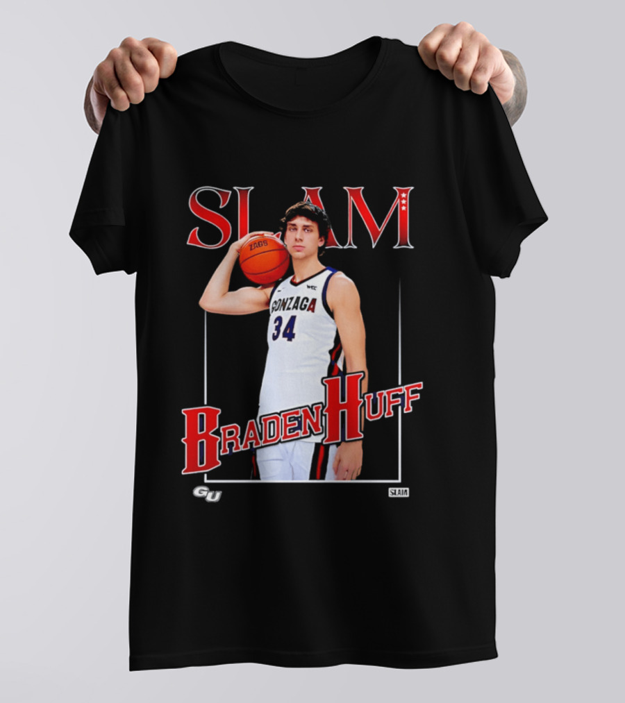Braden Huff Gonzaga Basketball Slam 34 T-Shirt