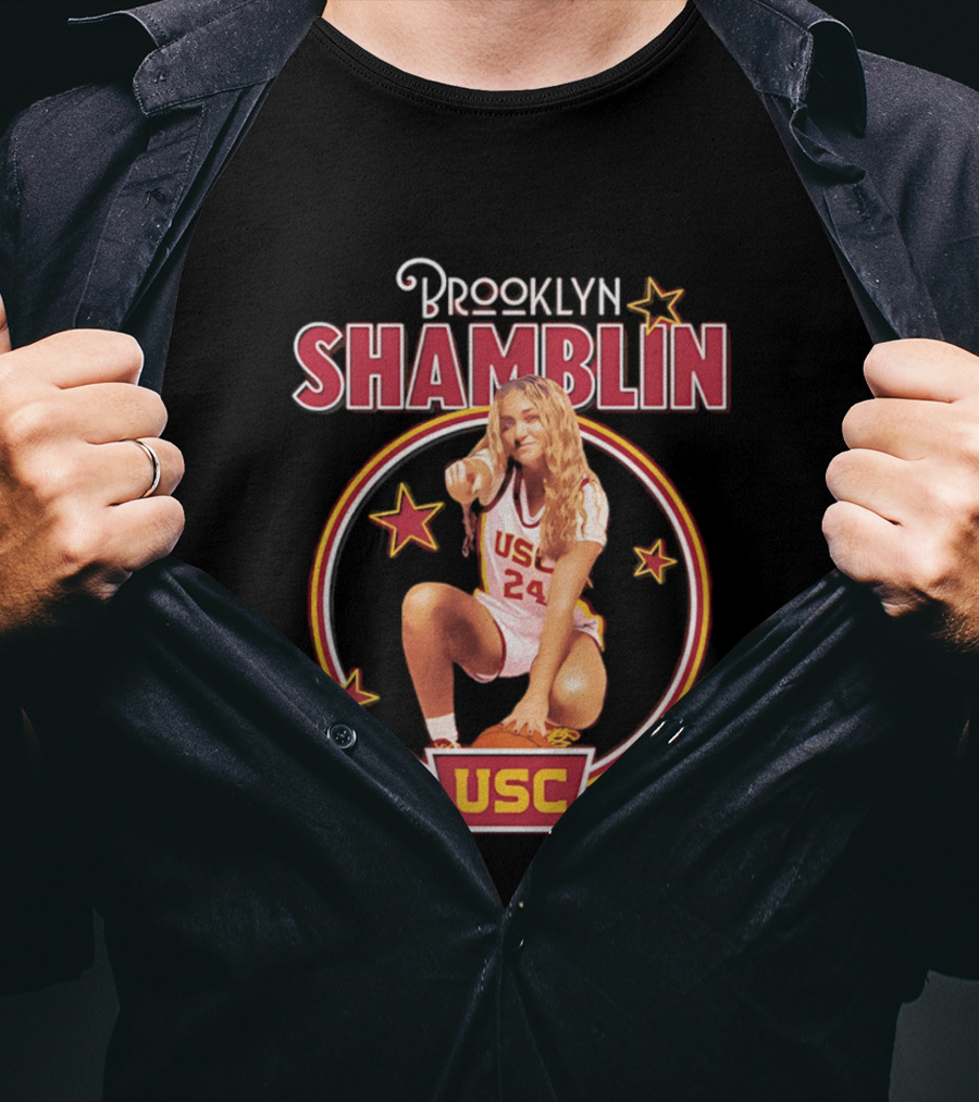 Brooklyn Shamblin USC Trojans 24 Basketball Star 2026 T-Shirt