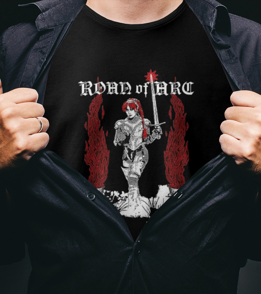 Chappell Roan Joan Of Arc Medieval Warrior With Flaming Chalices T-Shirt