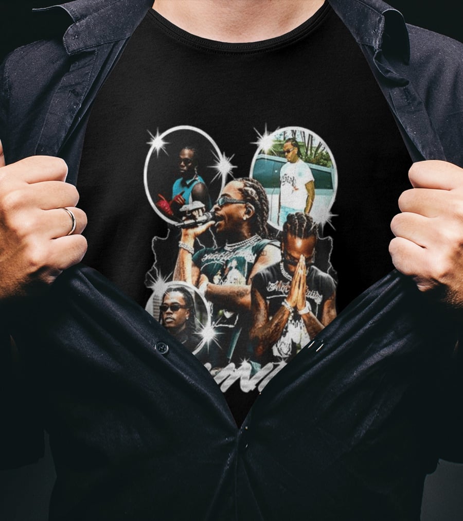 Gunna Rapper Collage With Graphic Styles And Poses T-Shirt