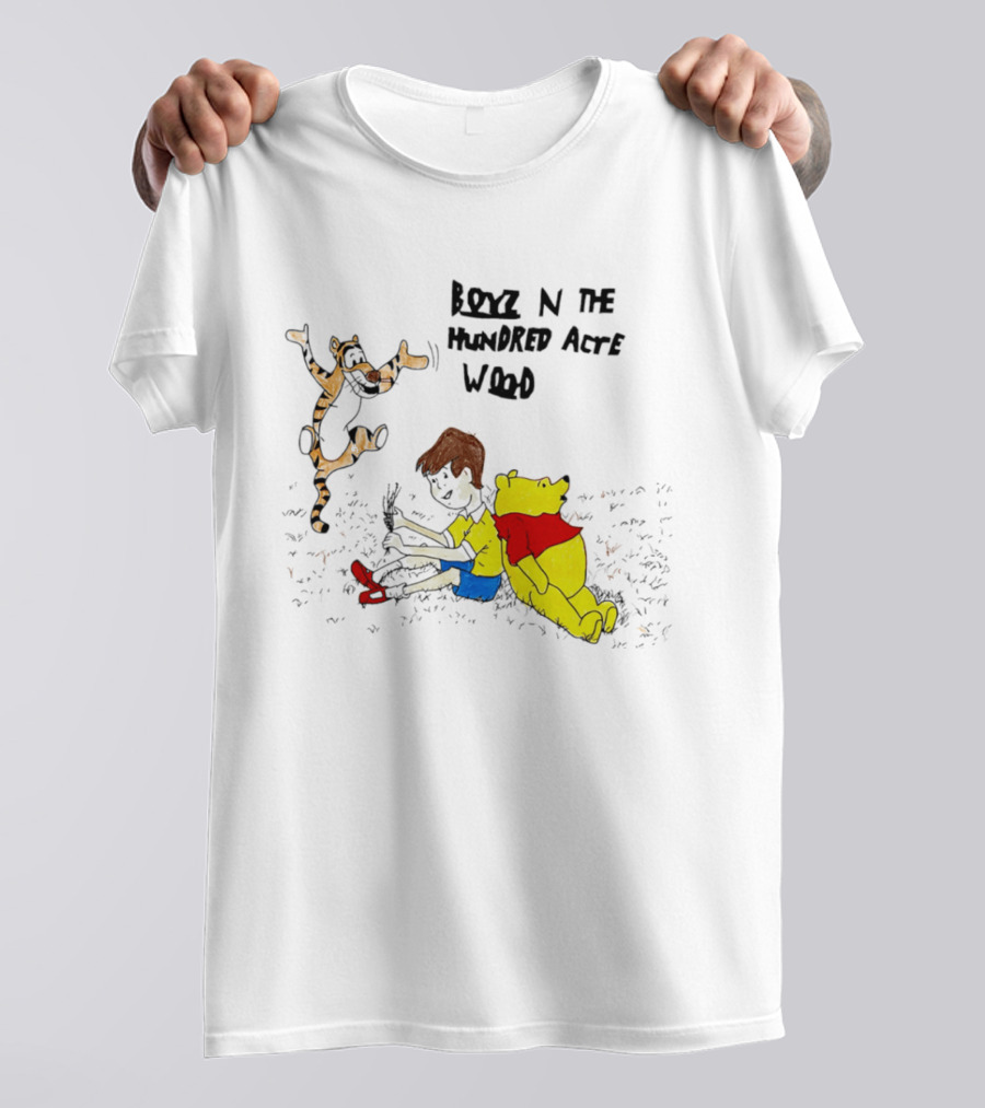Boyz N The Hundred Acre Wood Bear The Pooh Paint Tigger Friends T-Shirt