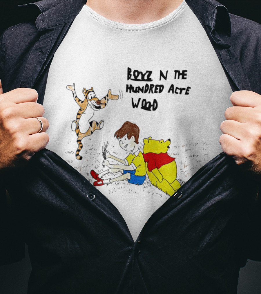 Boyz N The Hundred Acre Wood Bear The Pooh Paint Tigger Friends T-Shirt