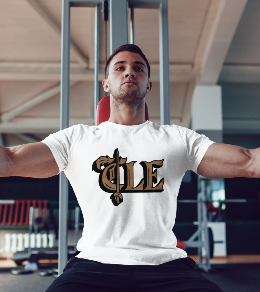 CLE Old English Sword Basketball T-Shirt