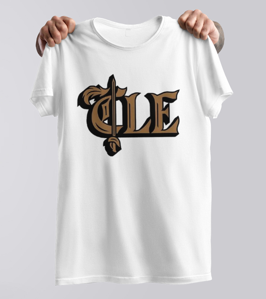 CLE Old English Sword Basketball T-Shirt