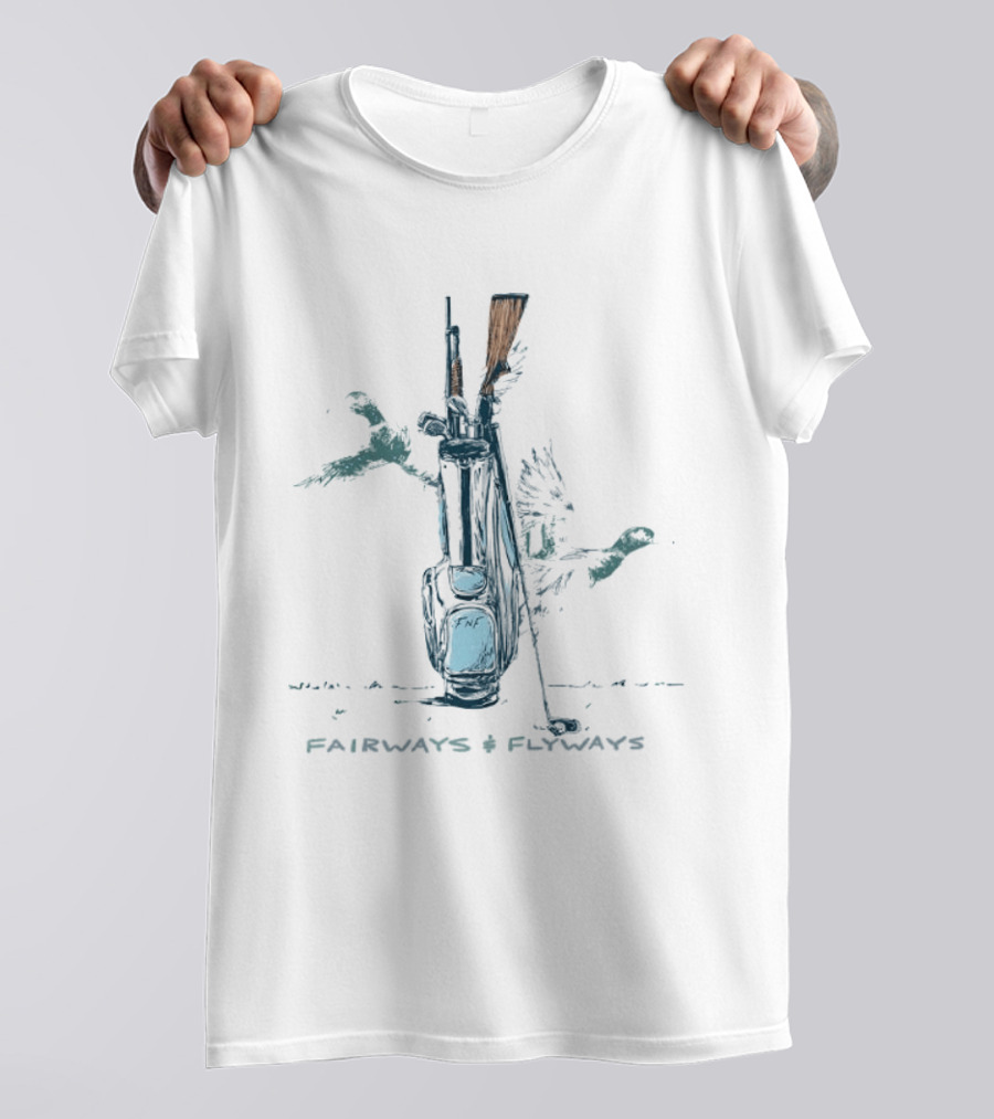 Fairways And Flyways Golf Bag Seafoam T-Shirt