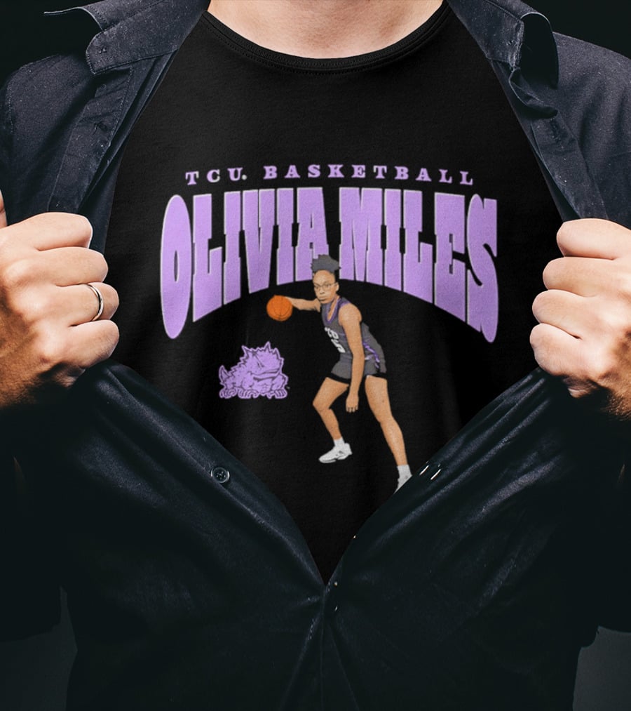 TCU Basketball Olivia Miles Horned Frogs T-Shirt