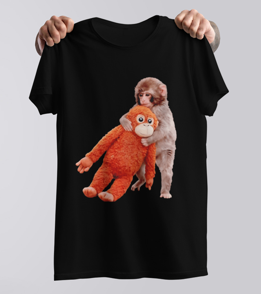 Punch Monkey Panchi Kun Stuffed Toy Hugging Cute Baby Monkey T-Shirt