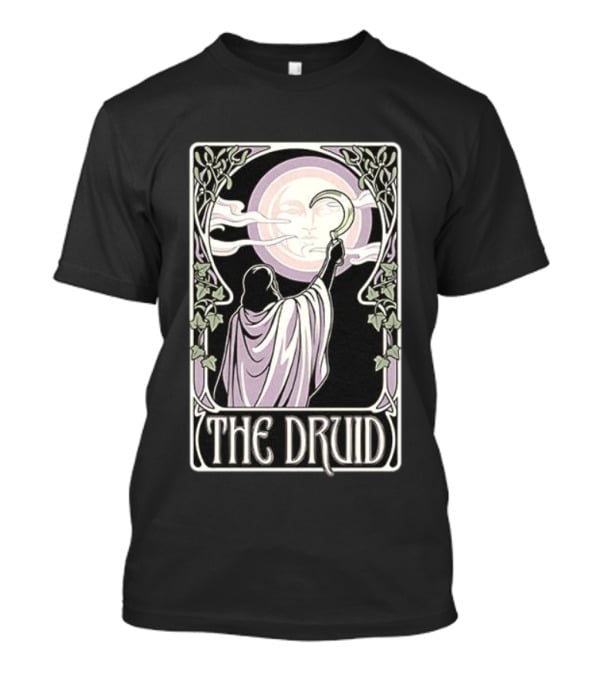 The Druid Tarot Card Moon And Sickle Mystical T-Shirt