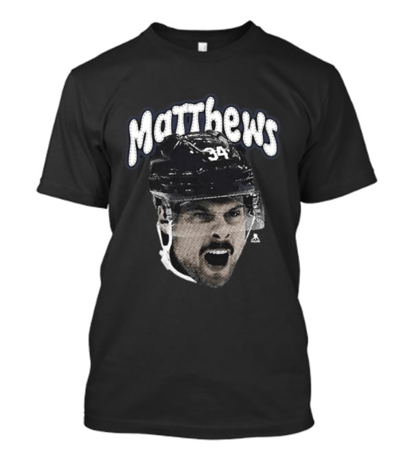 Auston Matthews 34 Big Face Toronto Maple Leafs Hockey T-Shirt