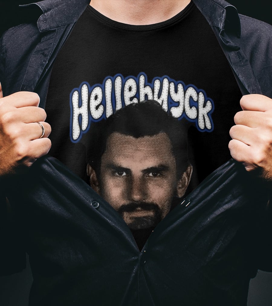 Connor Hellebuyck Winnipeg Jets Hockey Hellebuyck Big Face T-Shirt