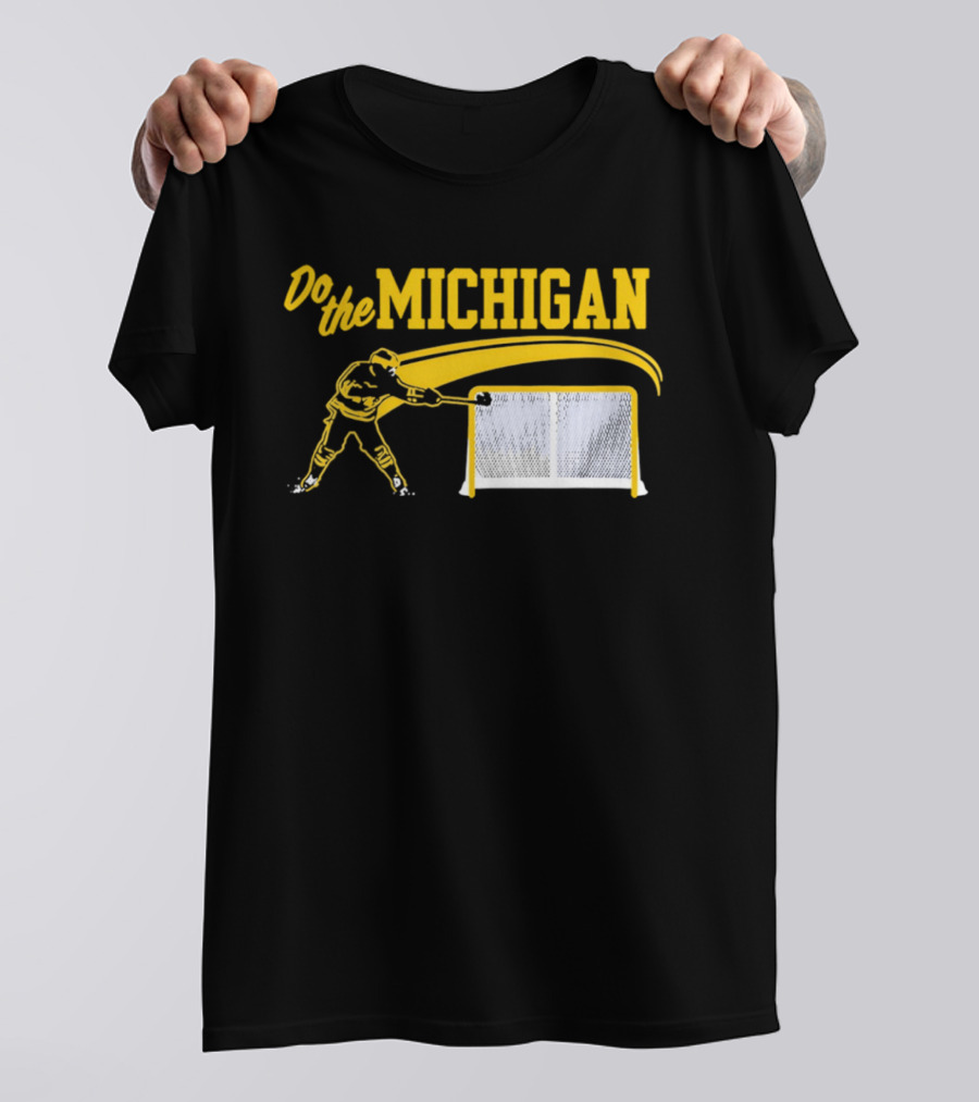 Do The Michigan Hockey Move Text Image T-Shirt