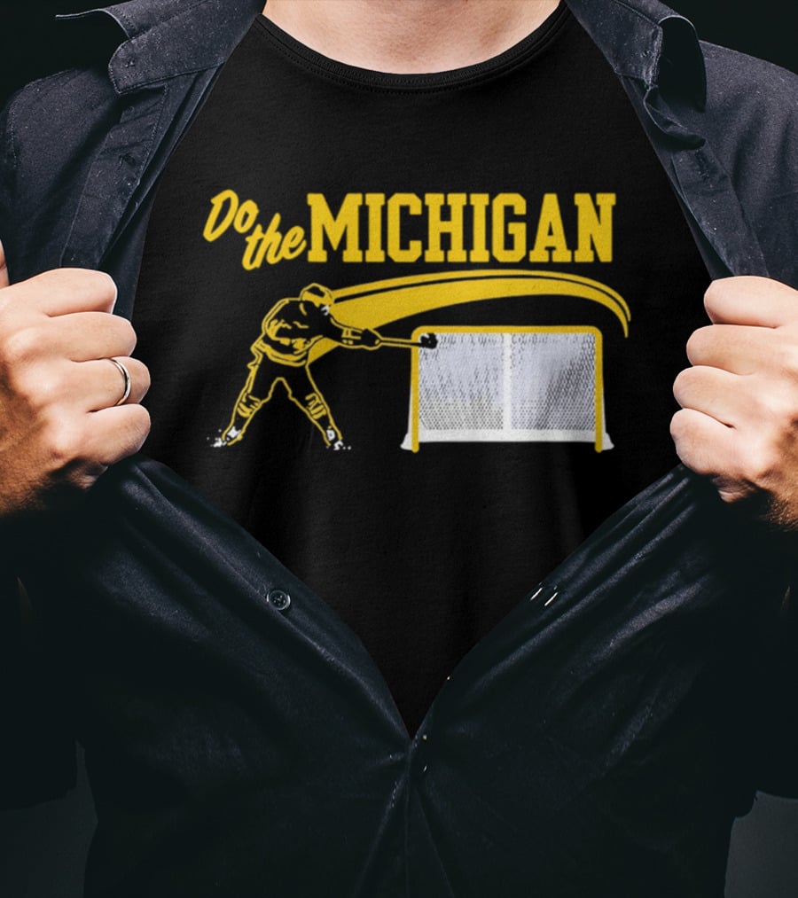 Do The Michigan Hockey Move Text Image T-Shirt