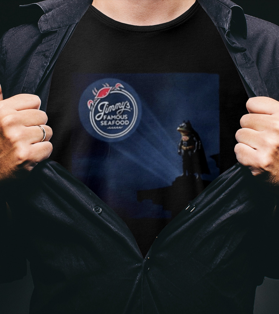 Jimmy's Famous Seafood The Hero Bat Signal Spotlight T-Shirt