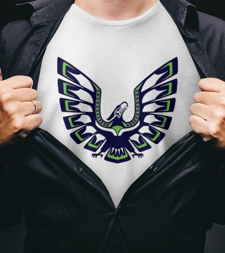 Seattle Seahawks Eagle Wings Tribal T-Shirt