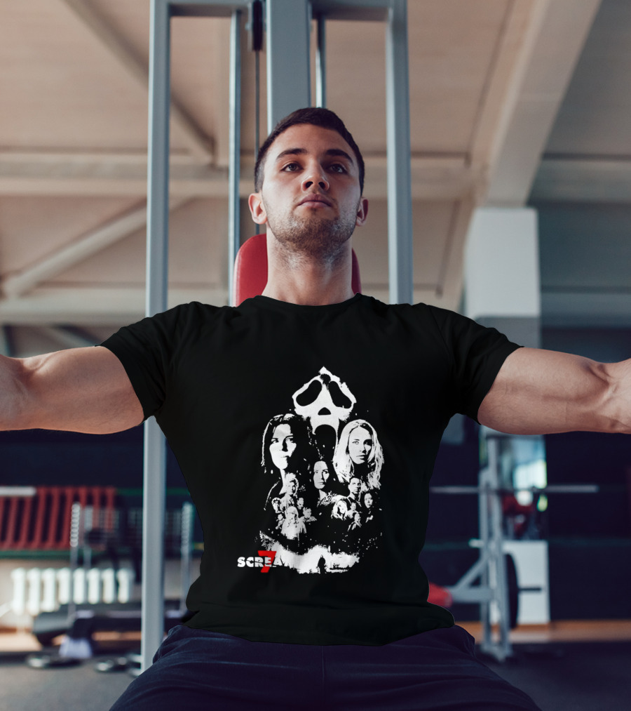 Scream 7 Cinemark Ghostface Mask Faces T-Shirt