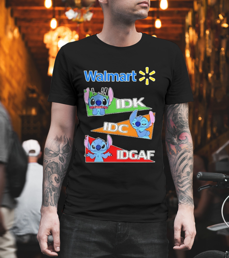 Walmart Stitch IDK IDC IDGAF T-Shirt