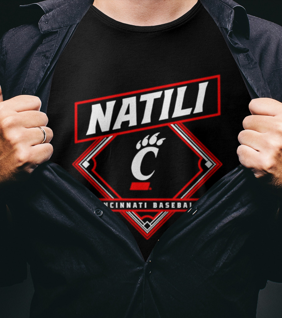Natili Cincinnati Baseball Bearcats 2026 Number 7 T-Shirt