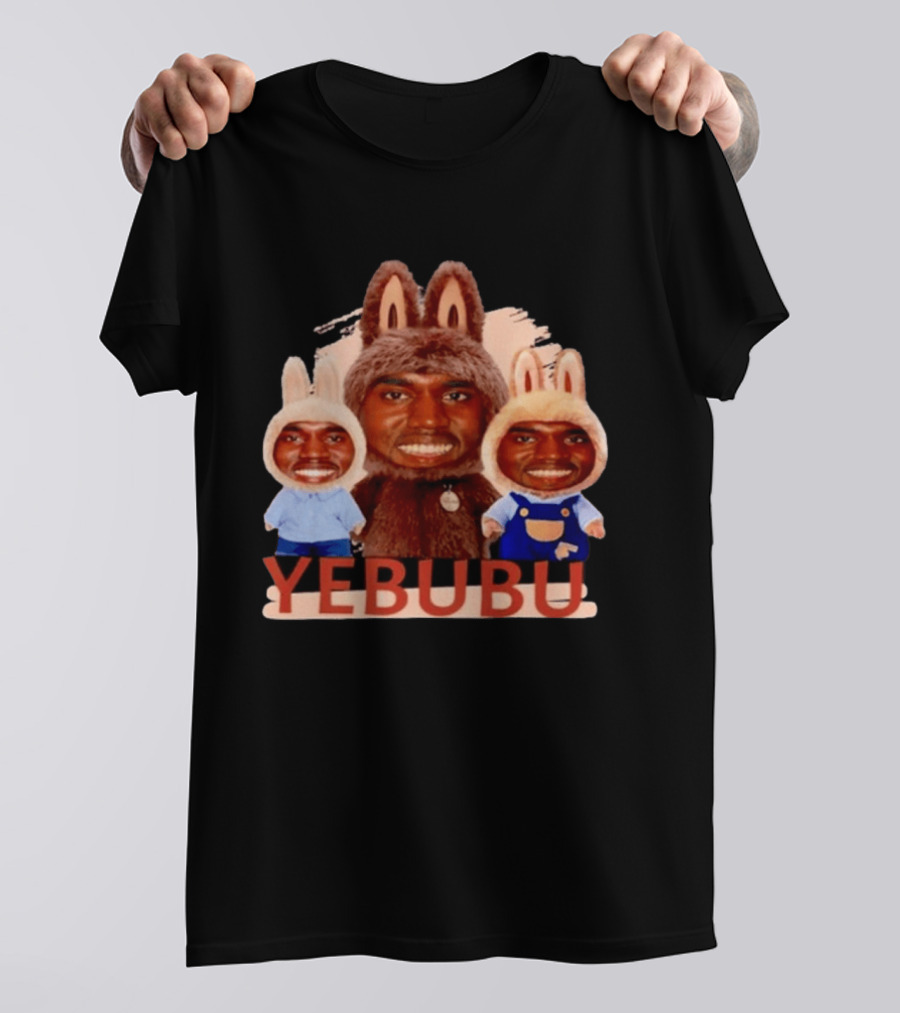 Yebubu Kanye West X Labubu Bunny Costume Trio T-Shirt