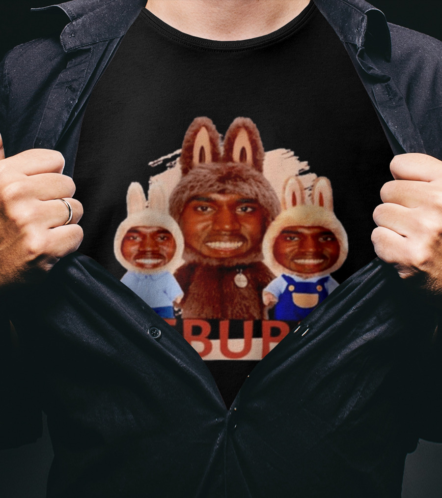 Yebubu Kanye West X Labubu Bunny Costume Trio T-Shirt