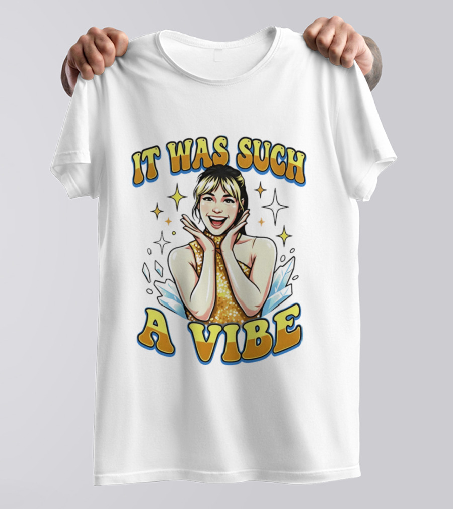 Alysa Liu It Was Such A Vibe Sparkling Gold Outfit And Stars T-Shirt