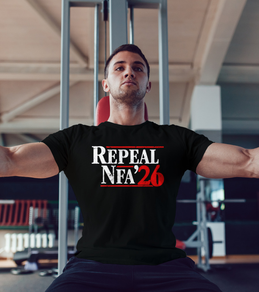 Repeal NFA 2026 Bold Red And White T-Shirt