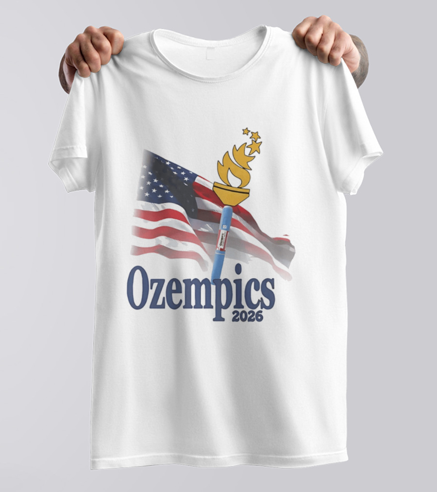 USA Flag Torch Ozempics 2026 Stars T-Shirt