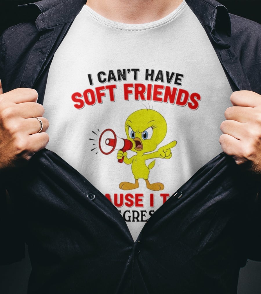 I Can't Have Soft Friends Tweety Bird Because I Talk A Lil Aggressively T-Shirt