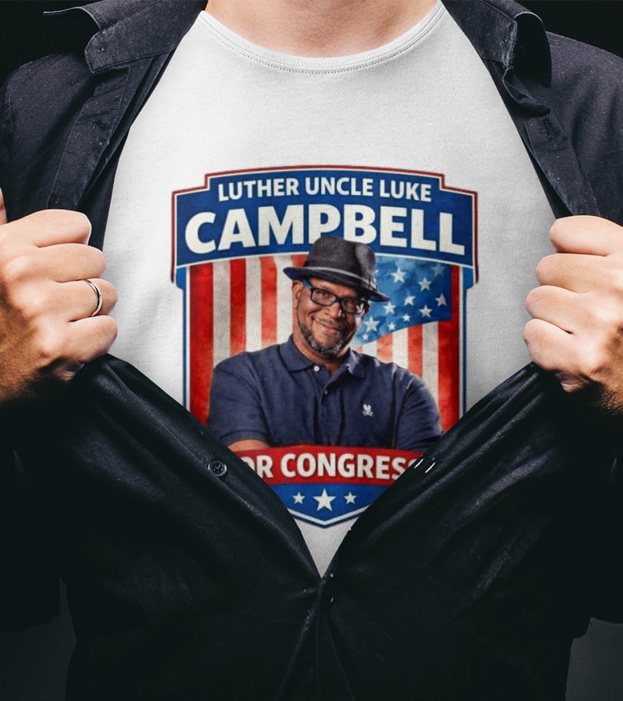 Luther Uncle Luke Campbell For Congress American Flag Leadership T-Shirt