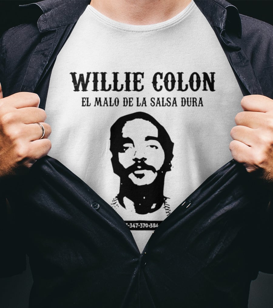 Willie Colon El Malo De La Salsa Dura LPS 337 447 3707 84 394 T-Shirt