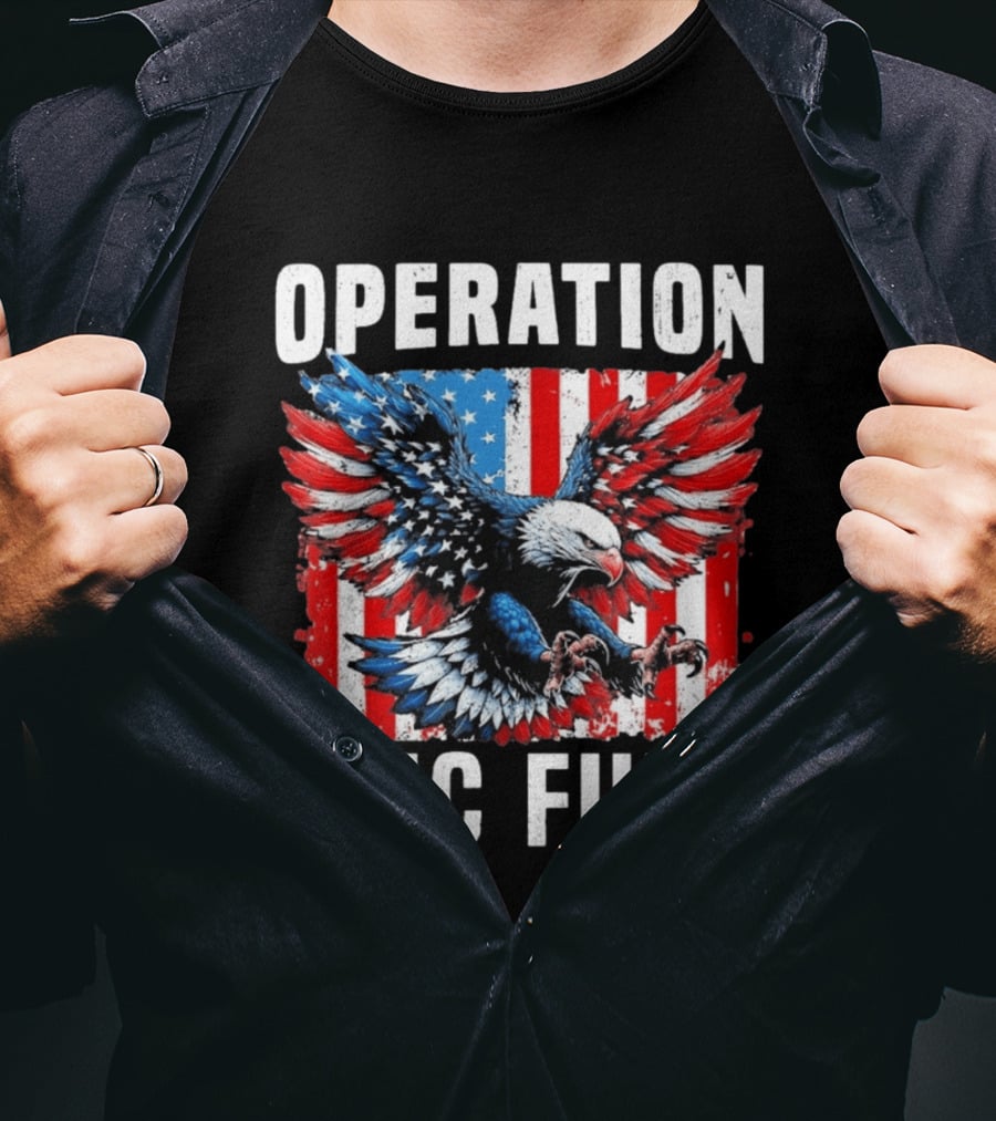Operation Epic Fury American Flag Eagle Wings Patriotic T-Shirt