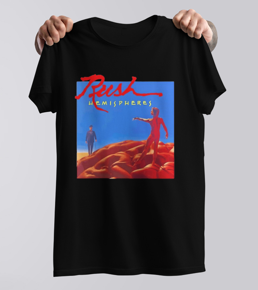 Rush Hemispheres Album Cover Artwork With Brain T-Shirt
