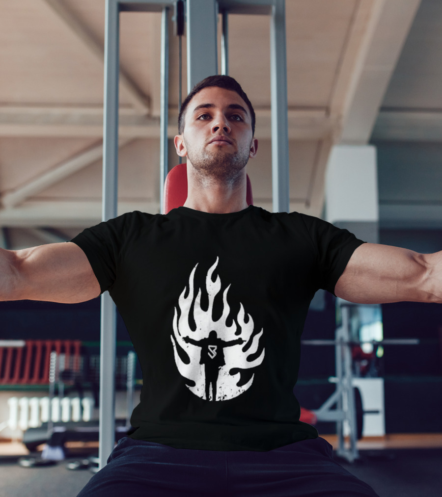 Seth Rollins SR Logo Flames WWE Fire T-Shirt