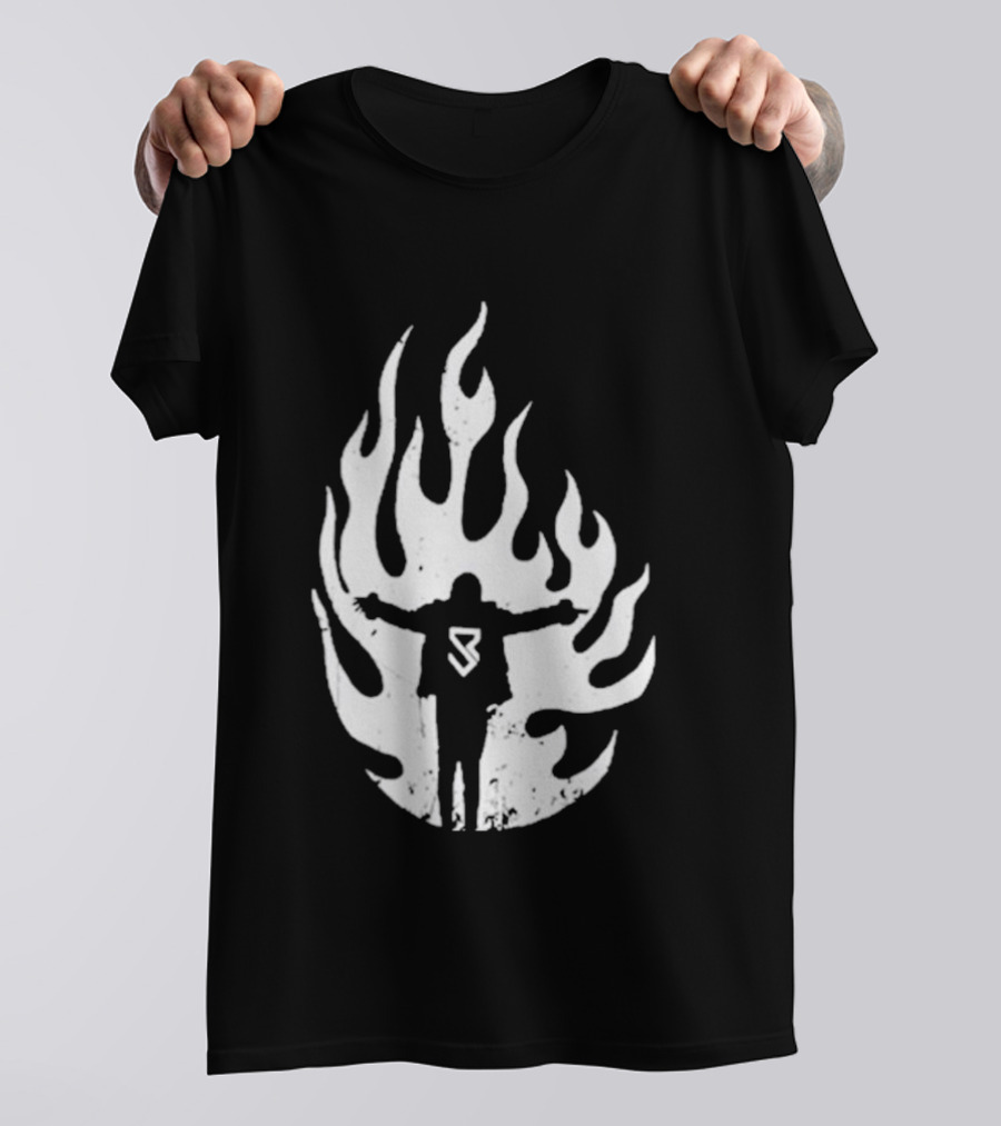 Seth Rollins SR Logo Flames WWE Fire T-Shirt