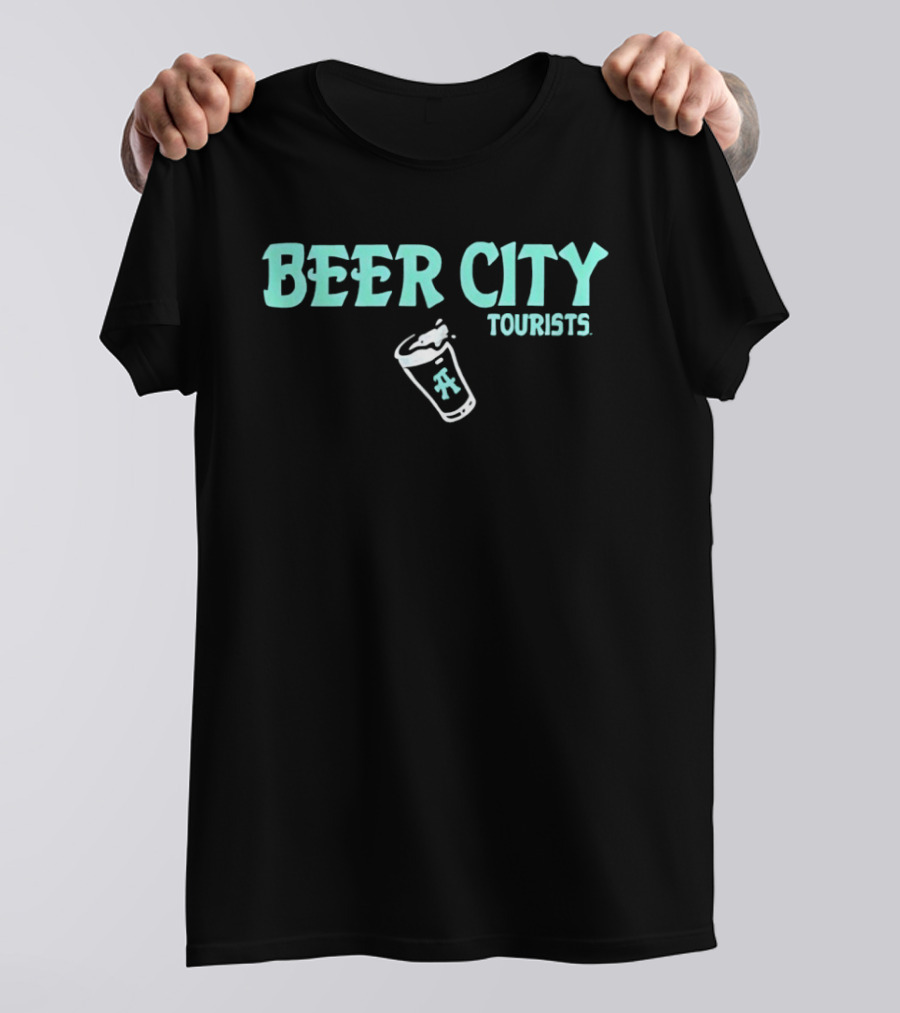 Beer City Tourists Pint Glass Fun Adventure T-Shirt