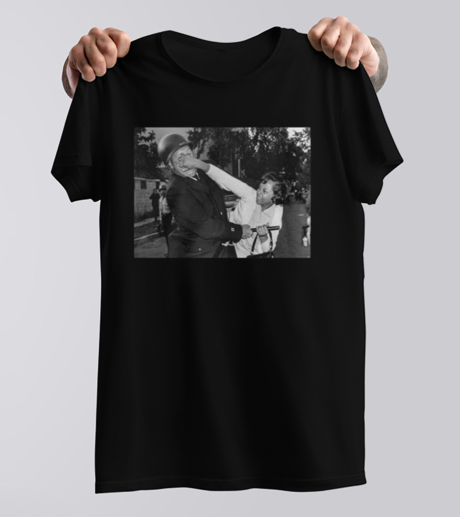 Pamela Echols Punching A Policeman Vintage Protest Moment T-Shirt