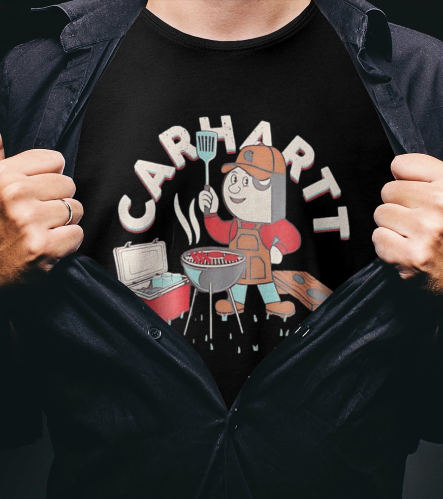 Carhartt BBQ Character With Grill And Cooler T-Shirt