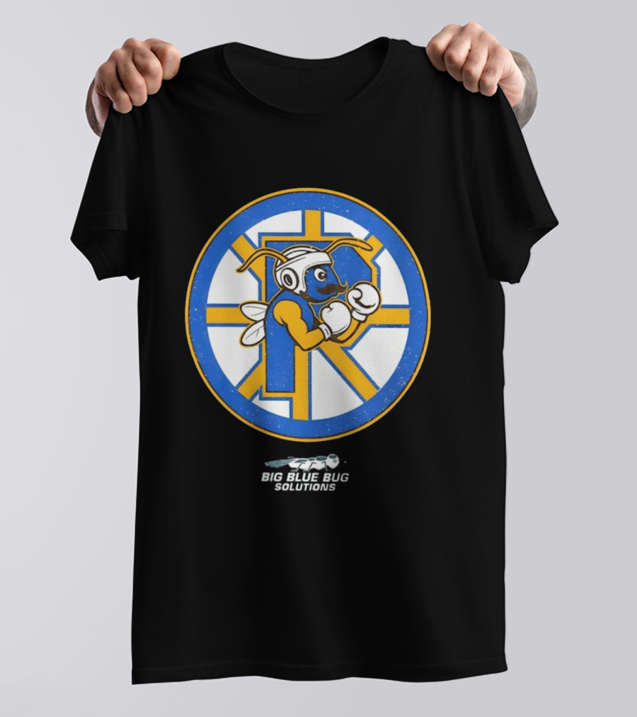 Providence Bruins Hockey Big Blue Bug Solutions Boxing Ant T-Shirt