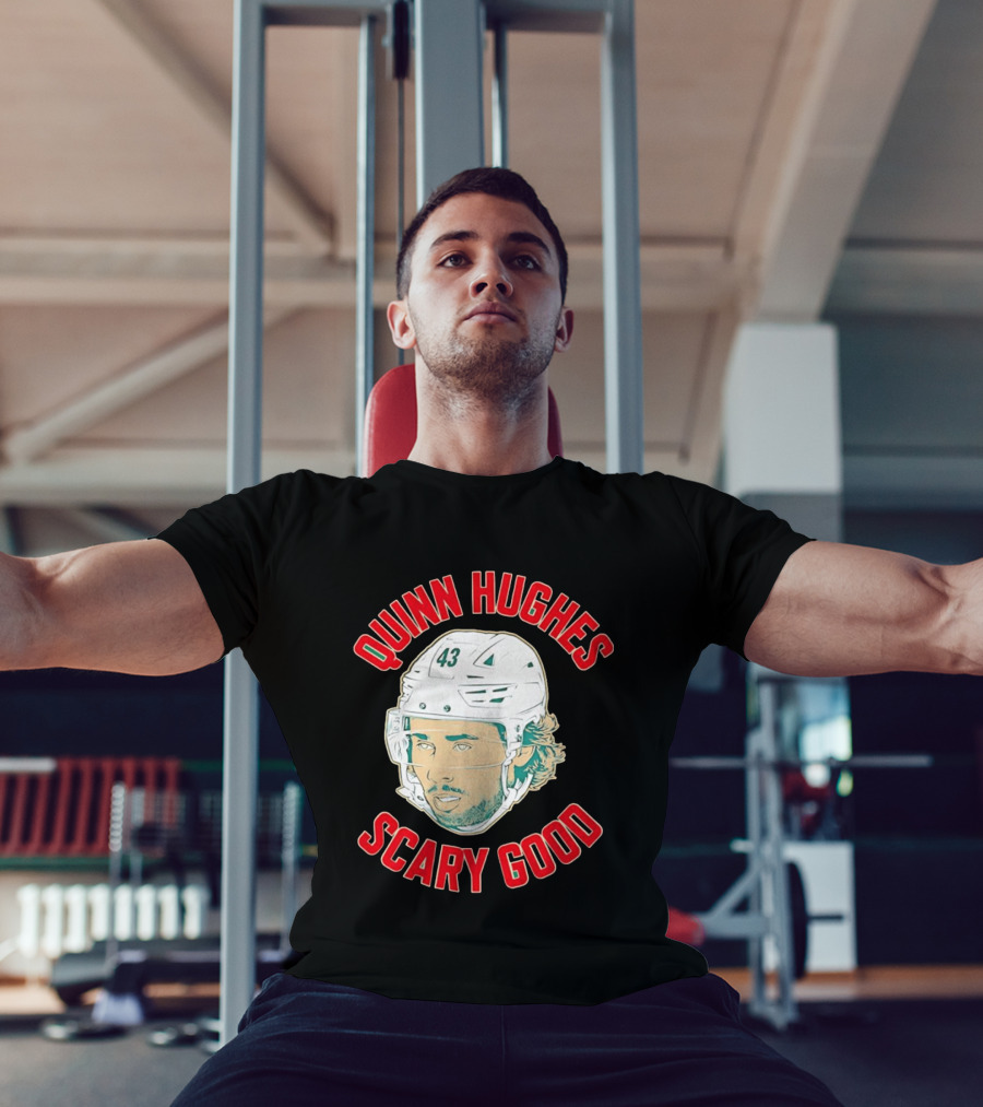 Quinn Hughes Scary Good Ghost Eyes 43 NHL T-Shirt