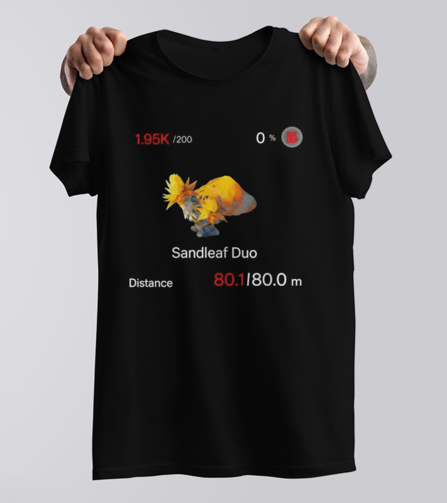 Sandleaf Dou Yellow Flowers With 395km Distance And 500/190.9m T-Shirt