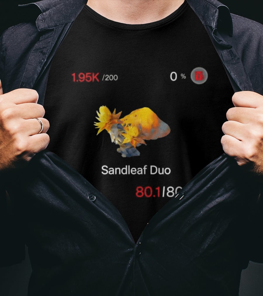 Sandleaf Dou Yellow Flowers With 395km Distance And 500/190.9m T-Shirt