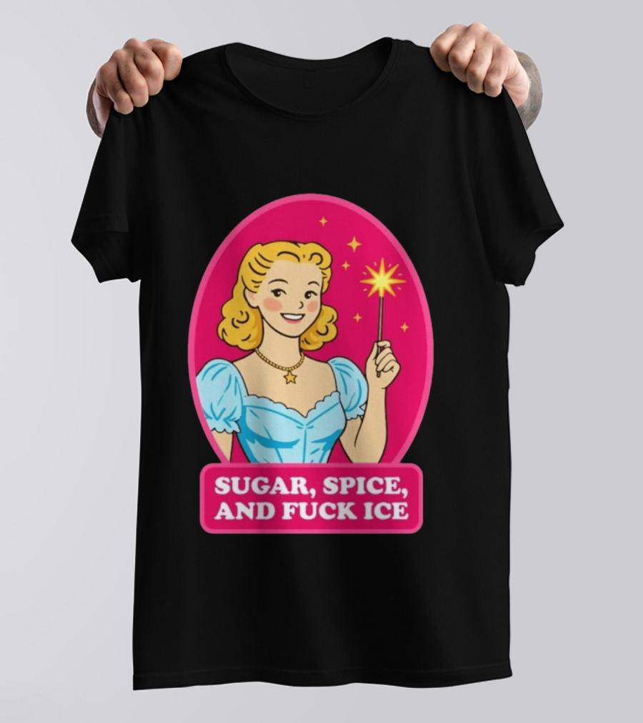 Sugar Spice And Fuck Ice Retro Cartoon Magic Wand T-Shirt