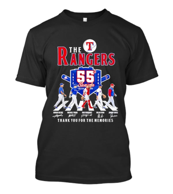 Texas Rangers 55th Season 1972 2026 Thank You For The Memories T-Shirt