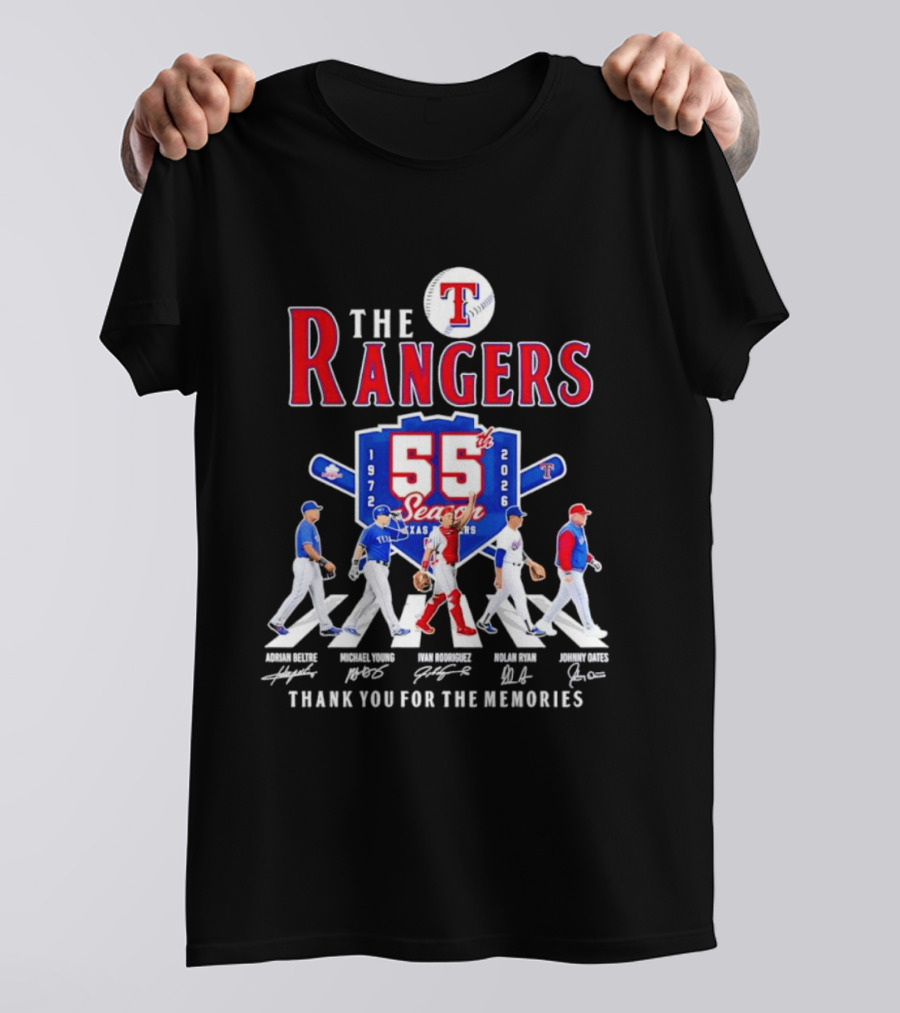 Texas Rangers 55th Season 1972 2026 Thank You For The Memories T-Shirt