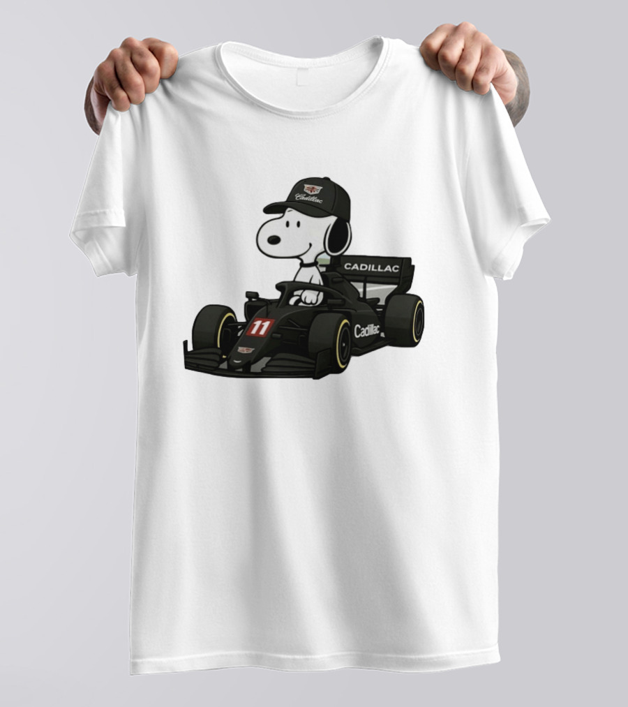 Cadillac Snoopy Formula 1 Racing Car With Number 11 T-Shirt