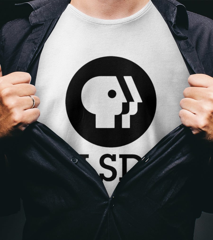 Dave Landau Wears LSD PBS T-Shirt