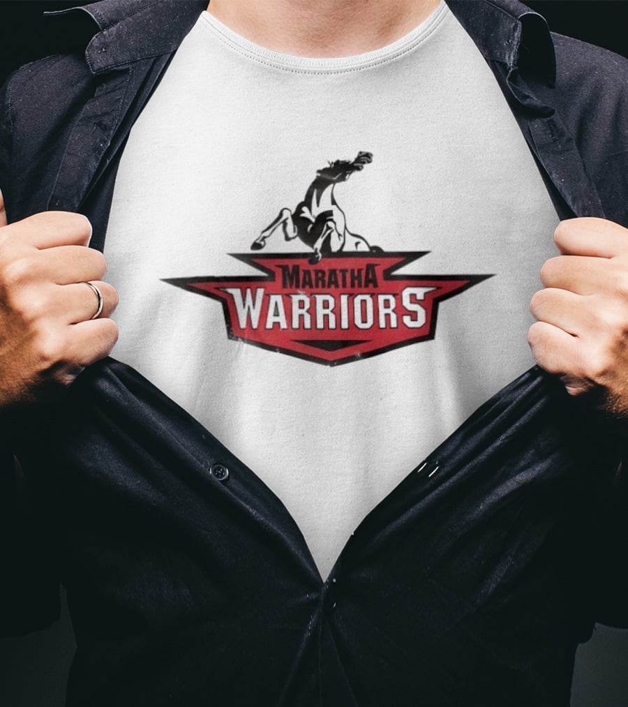 Maratha Warriors Historical Warhorse Emblem With Black T-Shirt
