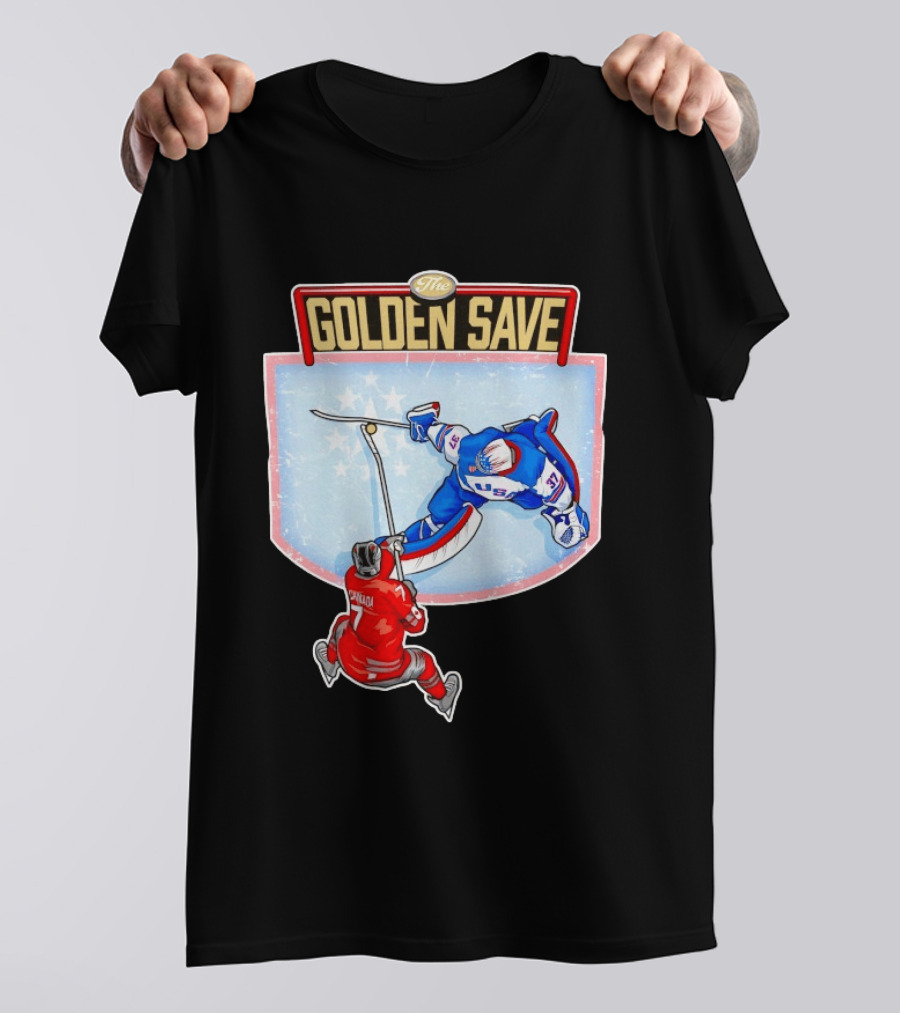 USA Hockey The Golden Save Canada Matchup T-Shirt