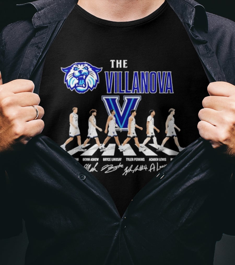 The Villanova Wildcats Basketball Player Abbey Road NCAA T-Shirt